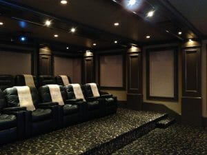 home movie seating built by reeds built in