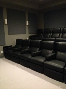 Black Leather Home Theatre Recliners