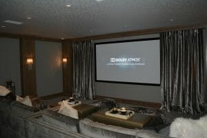 projector screen installed in a movie system in salt lake city