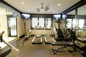 image of entertainment system built in gym