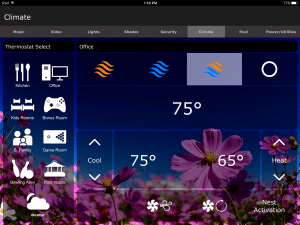 screenshot of home temperature settings you can access on your phone.