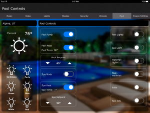 screenshot of a home automation system | Home automation installation | Reed's Built-Ins
