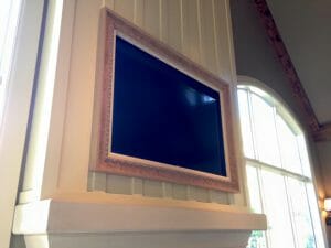 tv installed that looks like a picture frame