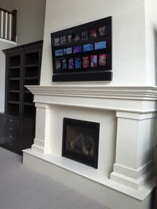 side view of tv mounted and installed by reeds built in